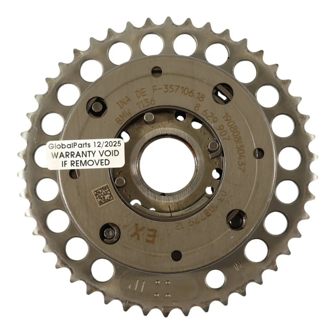 Outlet Exhaust Camshaft Pulley to BMW F40 G11 G20 Mini F54 F55 F56 with Part number 8629907 BMW F40 G11 G20 Mini F54 F55 F56 Outlet Exhaust Camshaft Pulley - SKU 8629907 - Part number 8629907