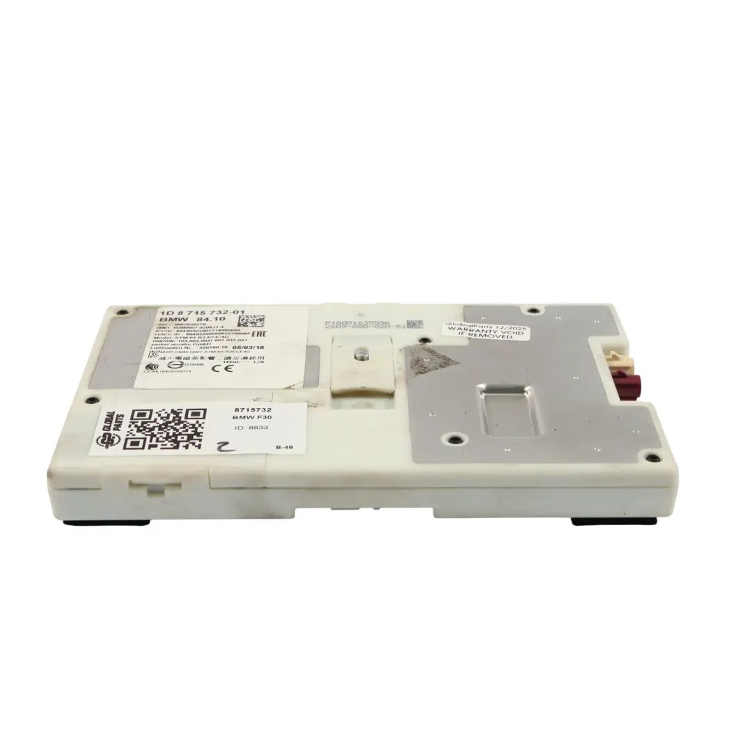 BMW F30 F36 Techo Antena Base Antena Unidad De Control Módulo - SKU 8715732 - Número de pieza 8715732