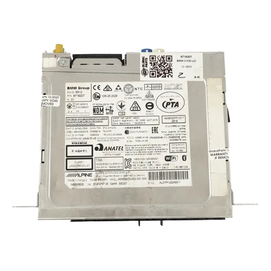 Système De Navigation Multimédia pour BMW F20 F21 F22 F30 F31 LCI à propos du numéro de pièce 8718207 BMW F20 F21 F22 F30 F31 LCI Système De Navigation Multimédia - SKU 8718207 - Numéro de pièce 8718207