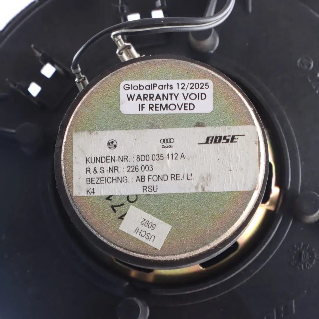 Audi A3 8L A4 B7 Puerta Altavoz Altavoz Delantero Trasero BOSE - SKU 8D0035412A - Número de pieza 8D0035412A