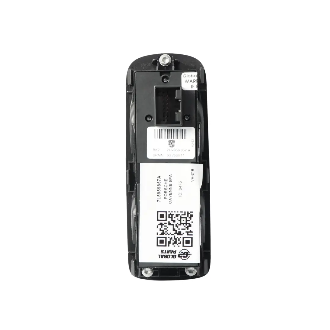 Window Switch Control Panel Driver Side to Porsche Cayenne 955 Electric with Part number 7L5959857A Porsche Cayenne 955 Electric Window Switch Control Panel Driver Side - SKU 7L5959857A - Part number 7L5959857A