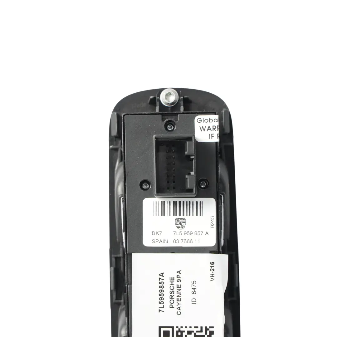 Interruttore Elettrico Finestrino Lato Guida per Porsche Cayenne 955 con numero di parte 7L5959857A Porsche Cayenne 955 Interruttore Elettrico Finestrino Lato Guida - SKU 7L5959857A - Numero di parte 7L5959857A