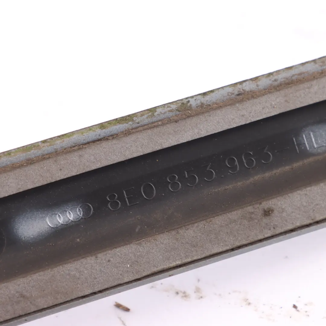 Audi A4 B7 Rear Door Strip S-Line Moulding Left N/S Avus Silver - Y7J - SKU 8E0853963-AVS - Part number 8E0853963