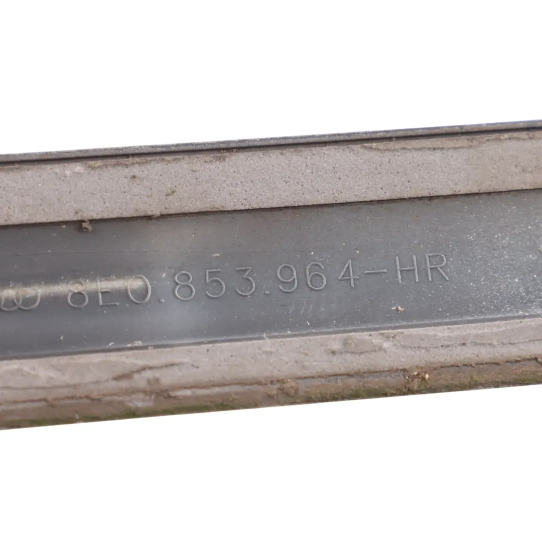 Door Strip S Line Moulding Right O/S Avus Silver - Y7J to Audi A4 B7 Rear with Part number 8E0853964 Audi A4 B7 Rear Door Strip S Line Moulding Right O/S Avus Silver - Y7J - SKU 8E0853964-AVS - Part number 8E0853964