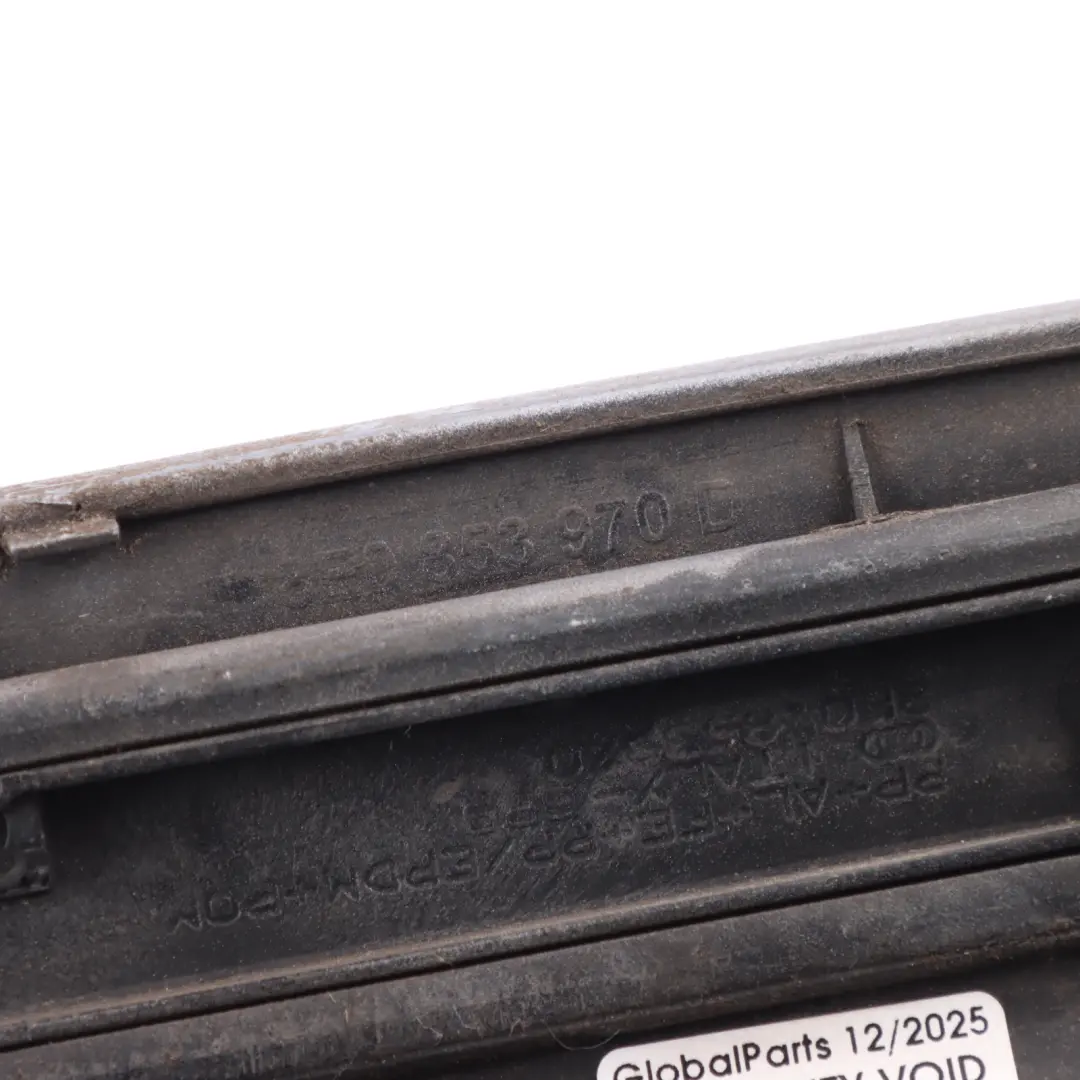 Door Lower Strip Moulding Right O/S Avus Silver-Y7J to Audi A4 B7 Rear with Part number 8E0853970D Audi A4 B7 Rear Door Lower Strip Moulding Right O/S Avus Silver-Y7J - SKU 8E0853970D-AVS - Part number 8E0853970D