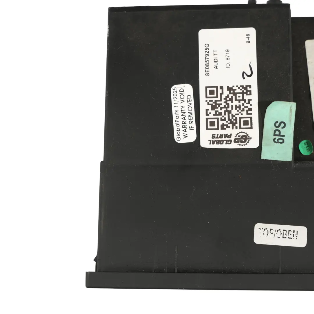 Audi A3 8P TT 8J A4 B7 Ipod Interface Multimedia Storage Compartment - SKU 8E0857925G - Part number 8E0857925G
