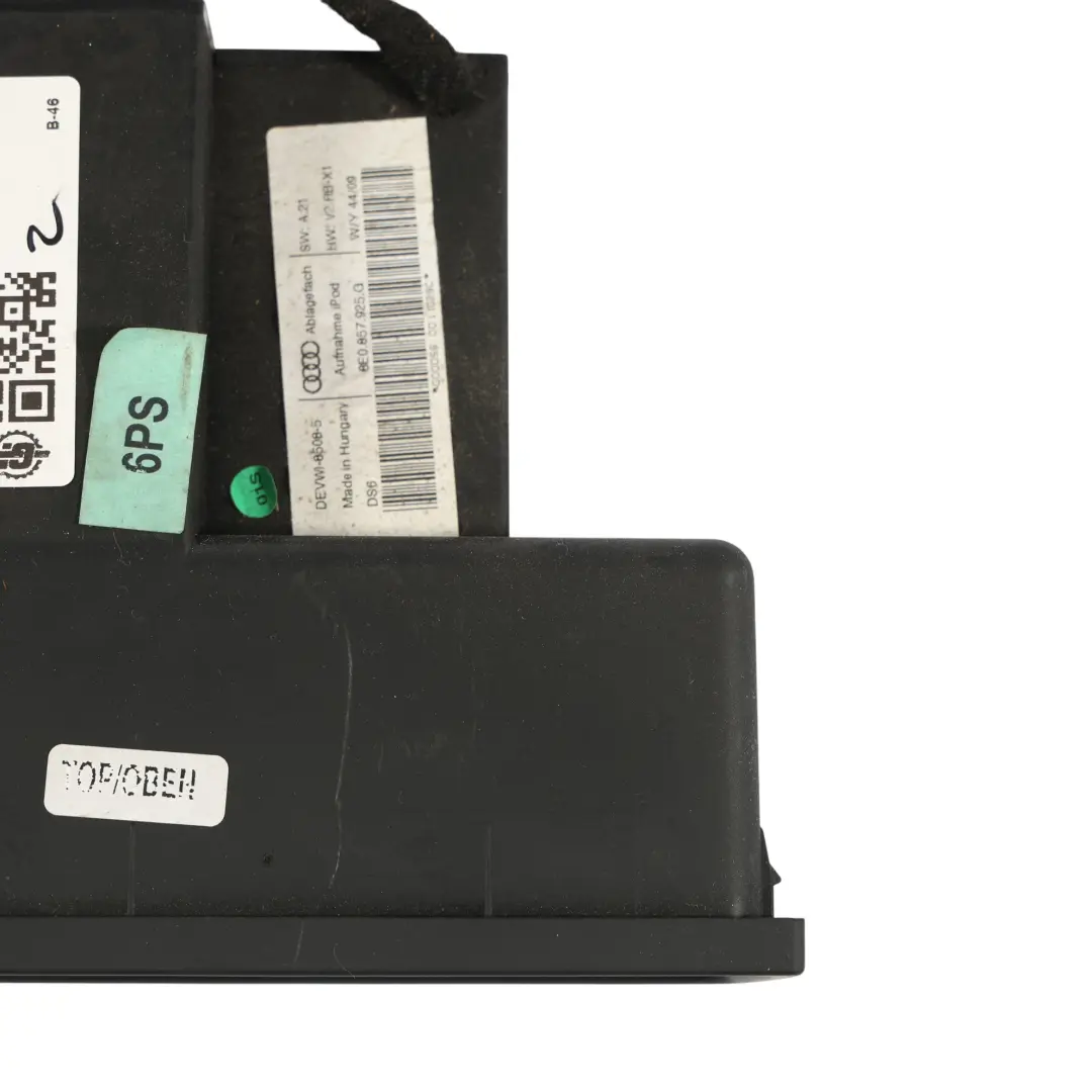 Audi A3 8P TT 8J A4 B7 Ipod Interface Multimedia Storage Compartment - SKU 8E0857925G - Part number 8E0857925G