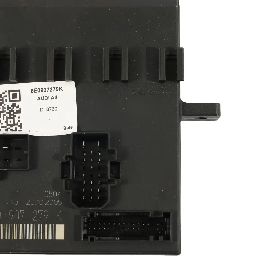 Audi A4 B7 Módulo Control BCM Unidad Confort Fuente Alimentación - SKU 8E0907279K - Número de pieza 8E0907279K