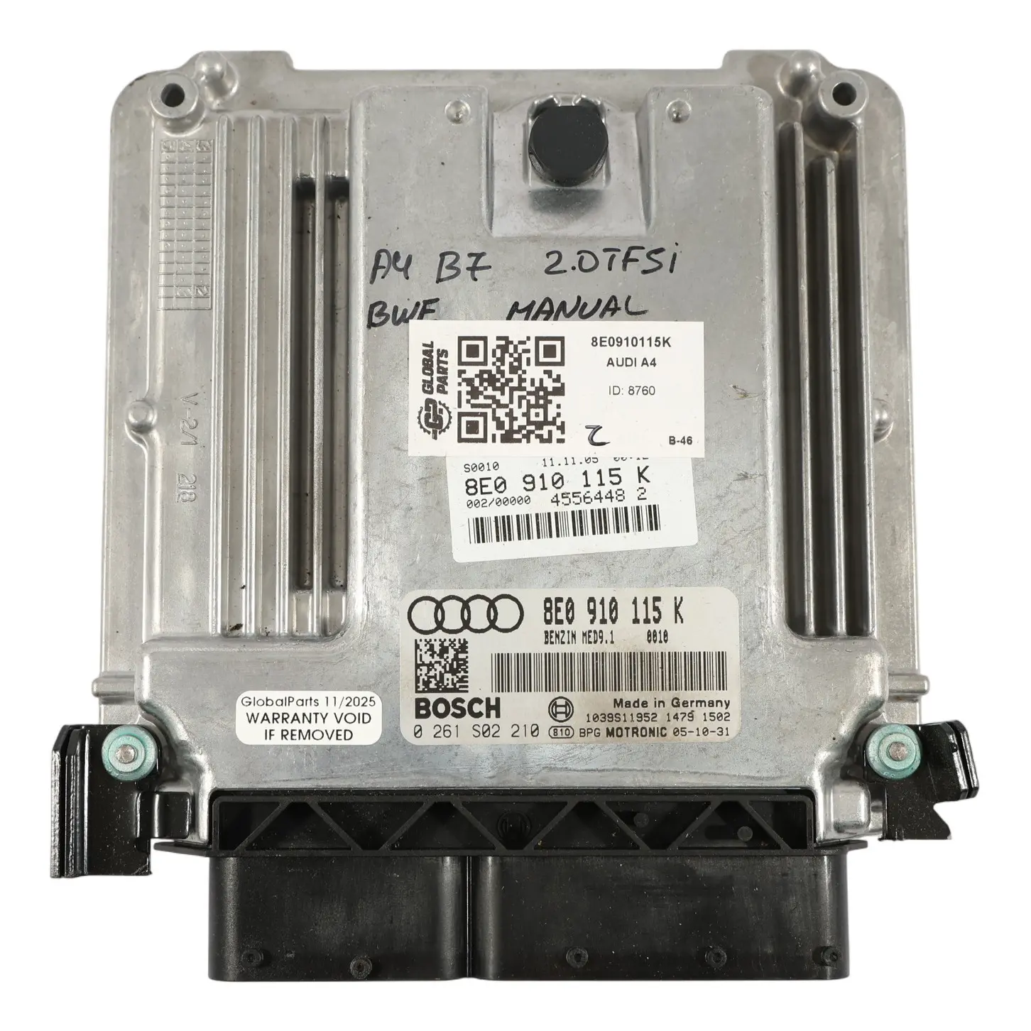 Audi A4 B7 2.0 TFSI BWE 200HP Sterownik Silnika  ECU 8E0910115K Manual