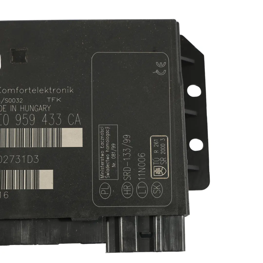 Moduł Sterownik Komfortu BCM do Audi A4 B7 o numerze 8E0959433CA Audi A4 B7 Moduł Sterownik Komfortu BCM - SKU 8E0959433CA - Numer Części 8E0959433CA