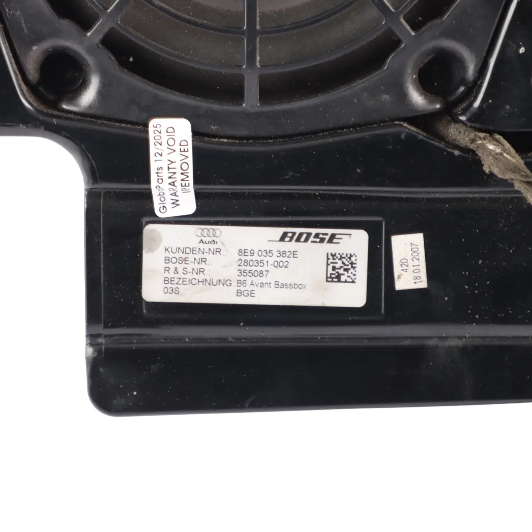 Loudspeaker Amplifier Subwoofer Bass Unit BOSE Rear to Audi A4 B7 with Part number 8E9035382E Audi A4 B7 Loudspeaker Amplifier Subwoofer Bass Unit BOSE Rear - SKU 8E9035382E-1 - Part number 8E9035382E