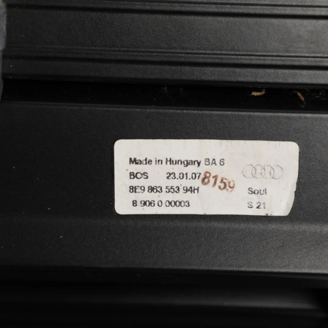 Audi A4 B7 Avant Roller Blind Rear Boot Trunk Parcel Storage Shelf Black - SKU 8E986355394H-1 - Part number 8E986355394H