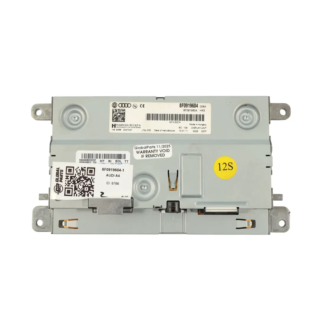 Audi A4 A5 Q5 8R Wyświetlacz Radio Multimedia Nawigacja - SKU 8F0919604-1 - Numer Części 8F0919604