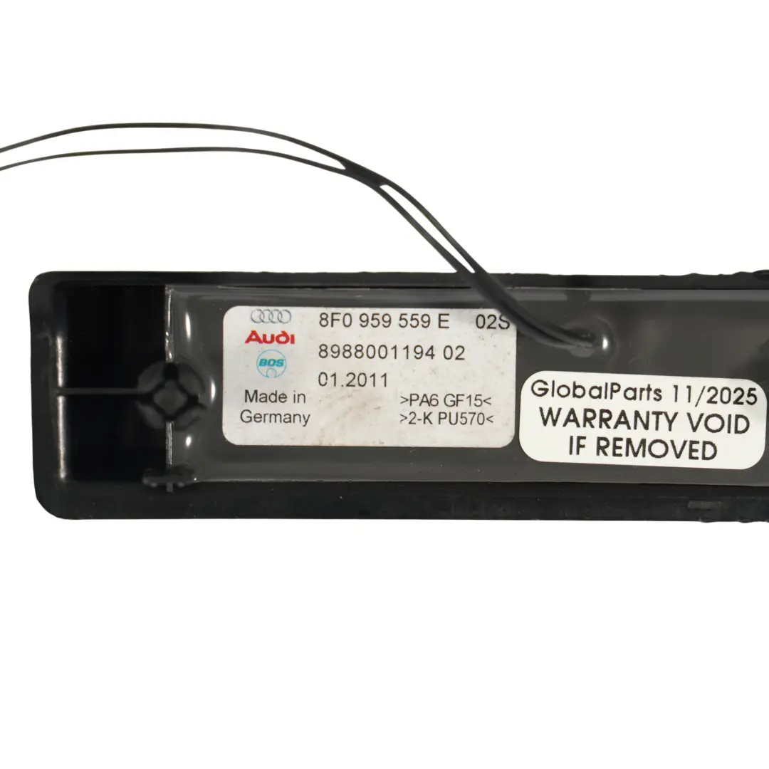 Top Roof Contact Switch Sensor Right O/S to Audi A5 8T Convertible with Part number 8F0959559E Audi A5 8T Convertible Top Roof Contact Switch Sensor Right O/S - SKU 8F0959559E - Part number 8F0959559E