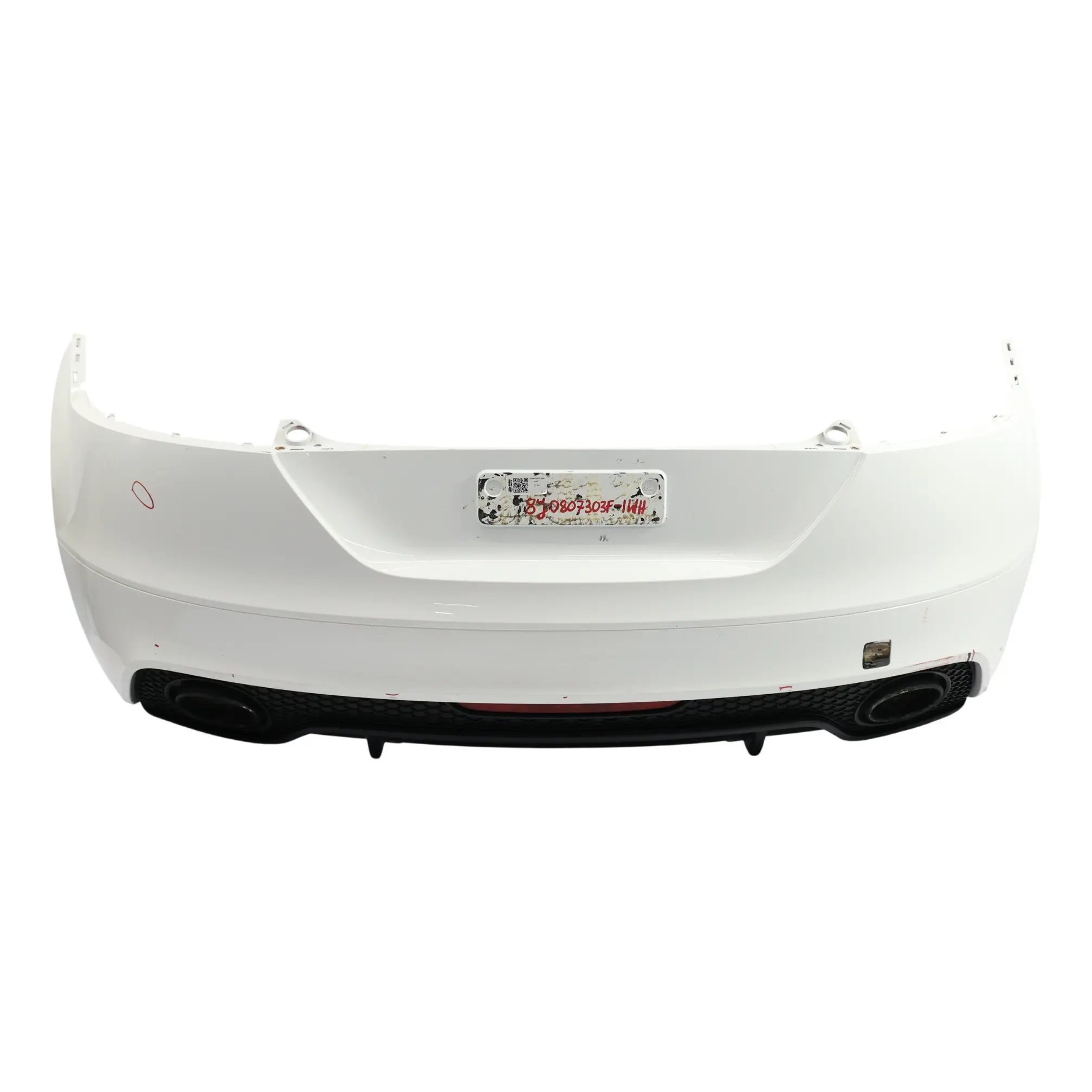 Audi TT 8J RS Rear Bumper Trim Panel Covering Ibis White - Y9C