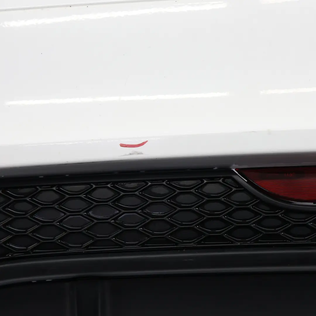 Bumper Trim Panel Covering Ibis White - Y9C to Audi TT 8J RS Rear with Part number 8J0807303F Audi TT 8J RS Rear Bumper Trim Panel Covering Ibis White - Y9C - SKU 8J0807303F-IWH - Part number 8J0807303F