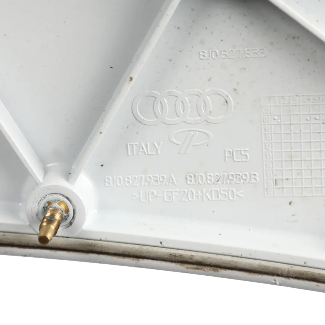 Spoiler Electric Active Spoiler Flap Ibis White - Y9C Carbon Top to Audi TT 8J Rear with Part number 8J0827939A Audi TT 8J Rear Spoiler Electric Active Spoiler Flap Ibis White - Y9C Carbon Top - SKU 8J0827939A - Part number 8J0827939A