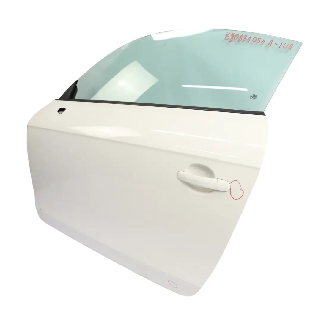 Audi TT 8J Couvercle De Porte Avant Gauche Ibis White - Y9C - SKU 8J0831051A-IWH - Numéro de pièce 8J0831051A