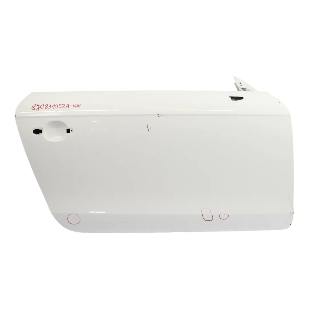 Copriporta Anteriore Destro Ibis White Bianco - Y9C per Audi TT 8J con numero di parte 8J0831052A Audi TT 8J Copriporta Anteriore Destro Ibis White Bianco - Y9C - SKU 8J0831052A-IWH - Numero di parte 8J0831052A