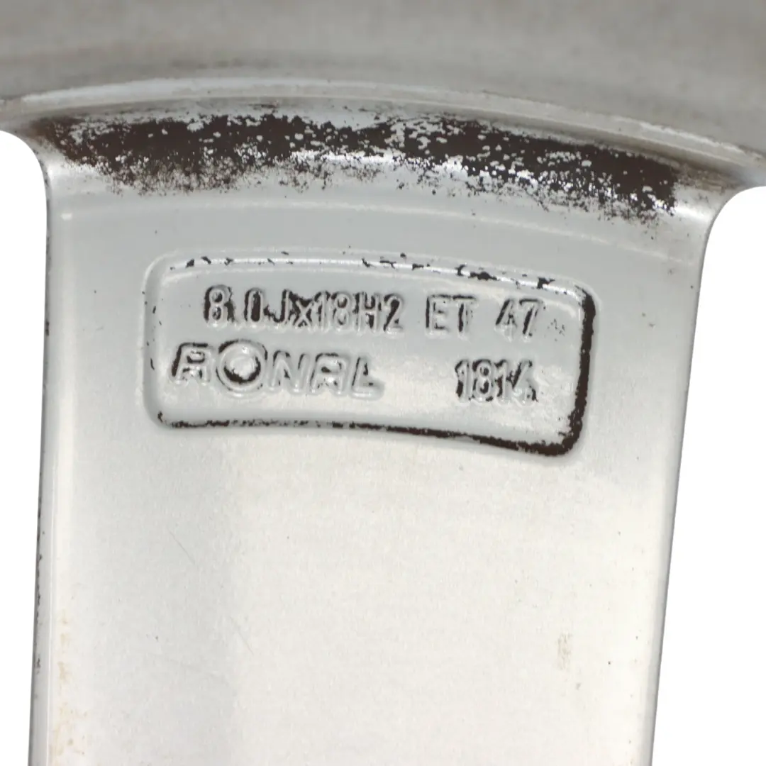 Audi A4 B8 8K Srebrna Felga Aluminiowa 18" ET:47 8J Star Spoke - SKU 8K0601025Q-1 - Numer Części 8K0601025Q