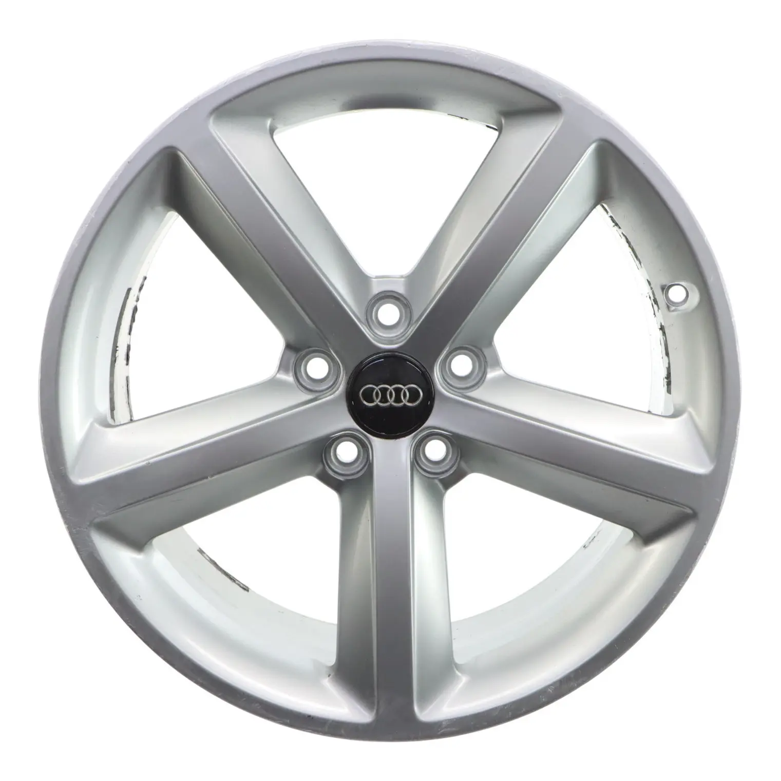 Audi A4 B8 8K Silver Wheel Alloy Rim 18" ET:47 8J Star Spoke 8K0601025Q