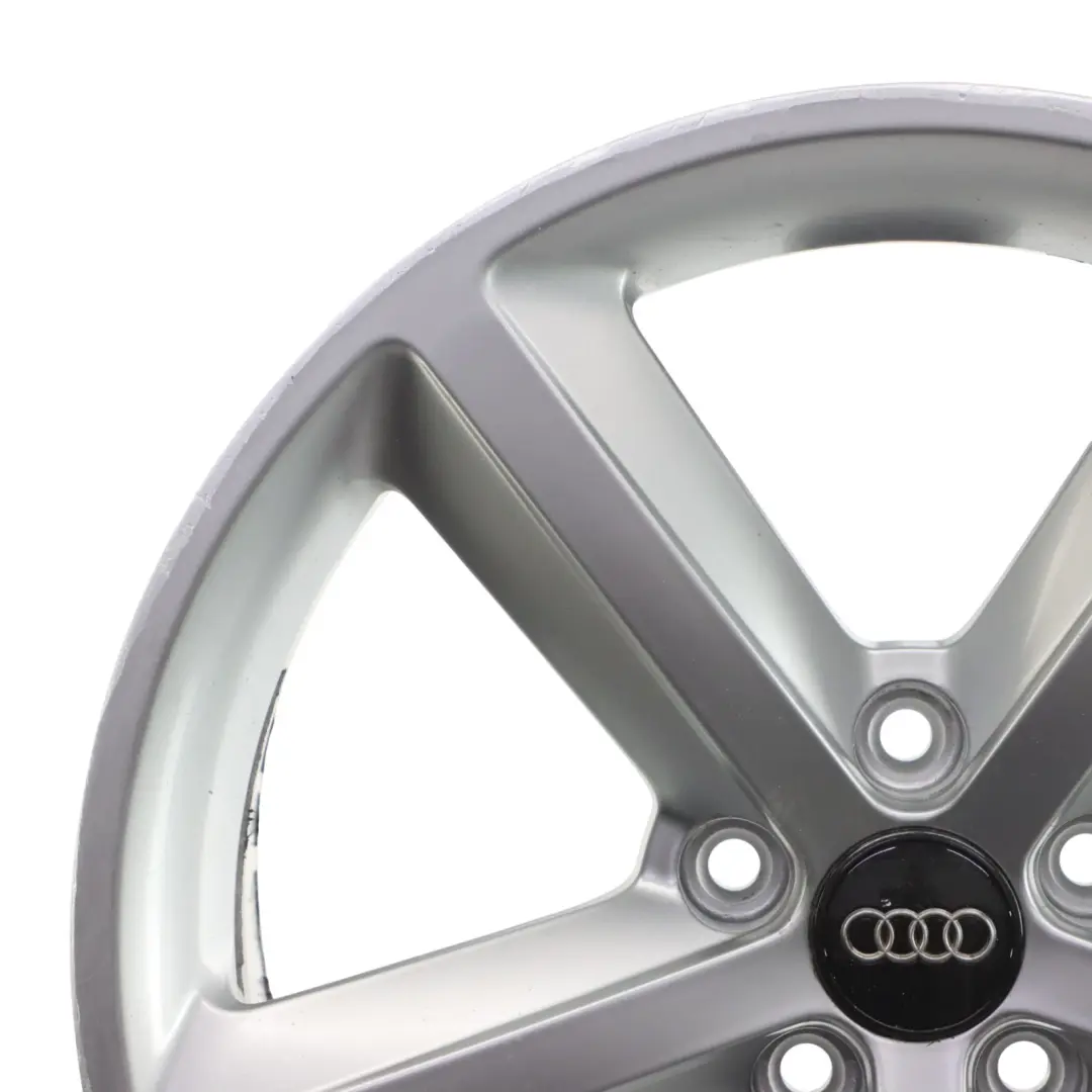 Audi A4 B8 8K Silver Wheel Alloy Rim 18" ET:47 8J Star Spoke - SKU 8K0601025Q-3 - Part number 8K0601025Q