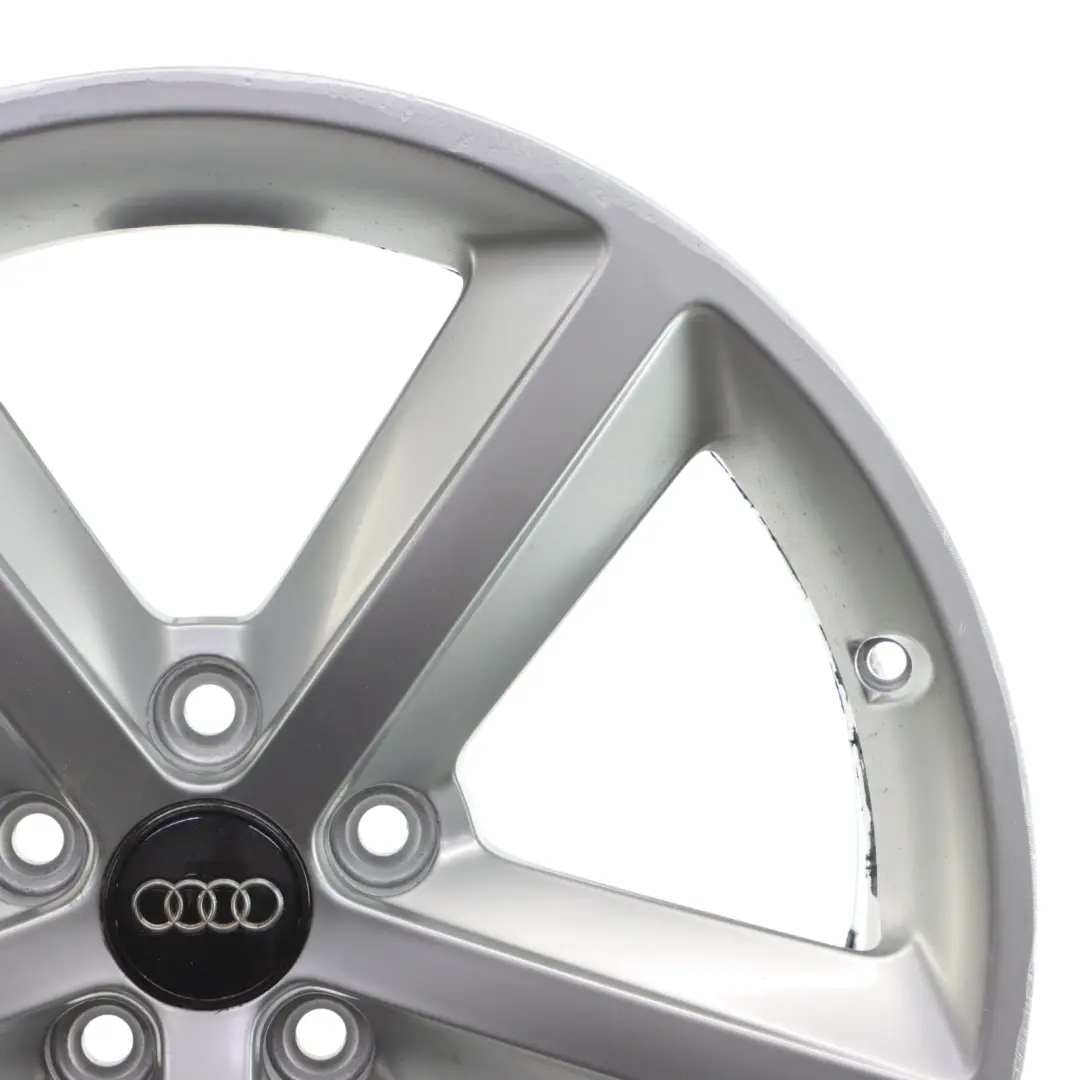 Audi A4 B8 8K Silver Wheel Alloy Rim 18" ET:47 8J Star Spoke - SKU 8K0601025Q-3 - Part number 8K0601025Q