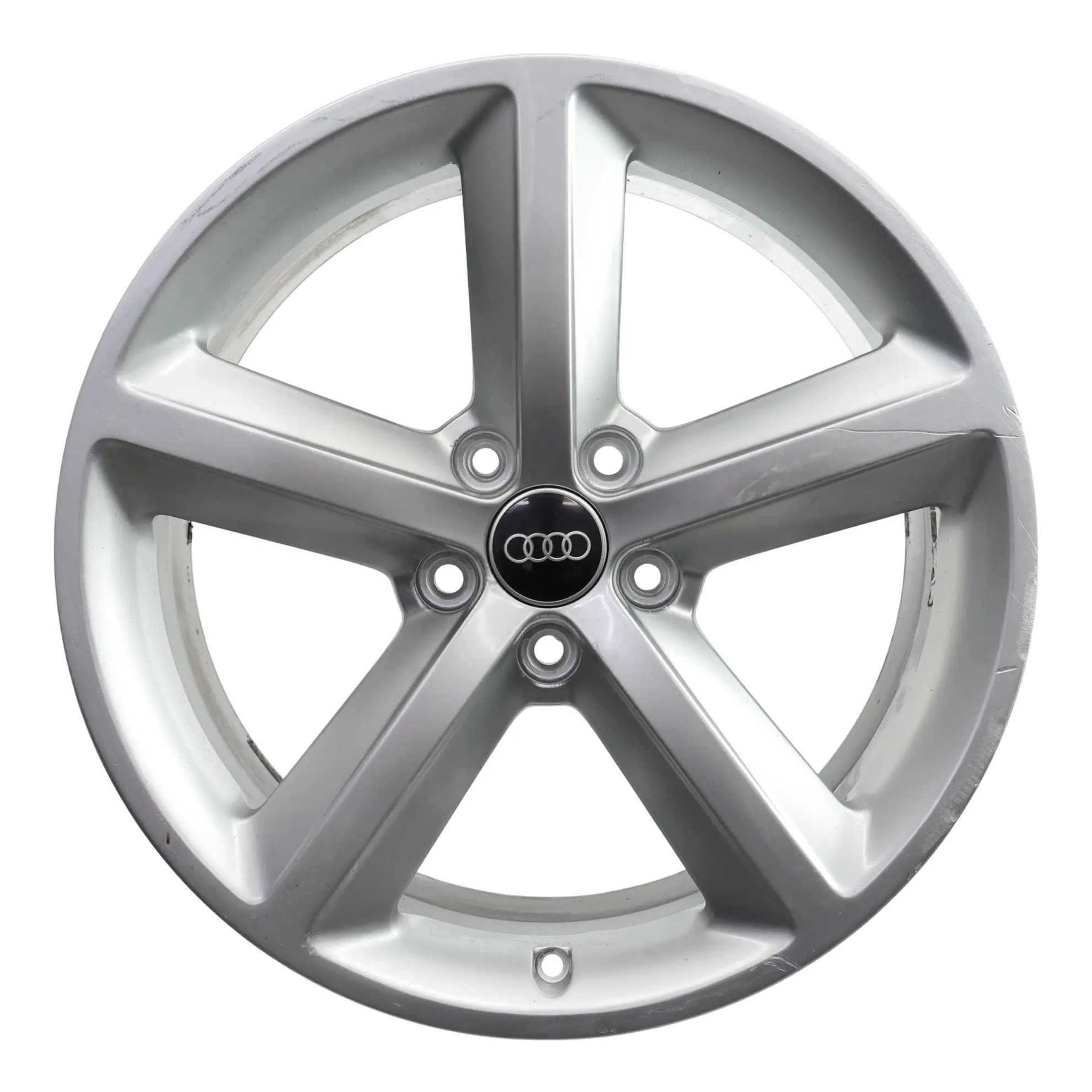 Audi A4 B8 8K Silver Wheel Alloy Rim 18" ET:47 8J Star Spoke 8K0601025Q