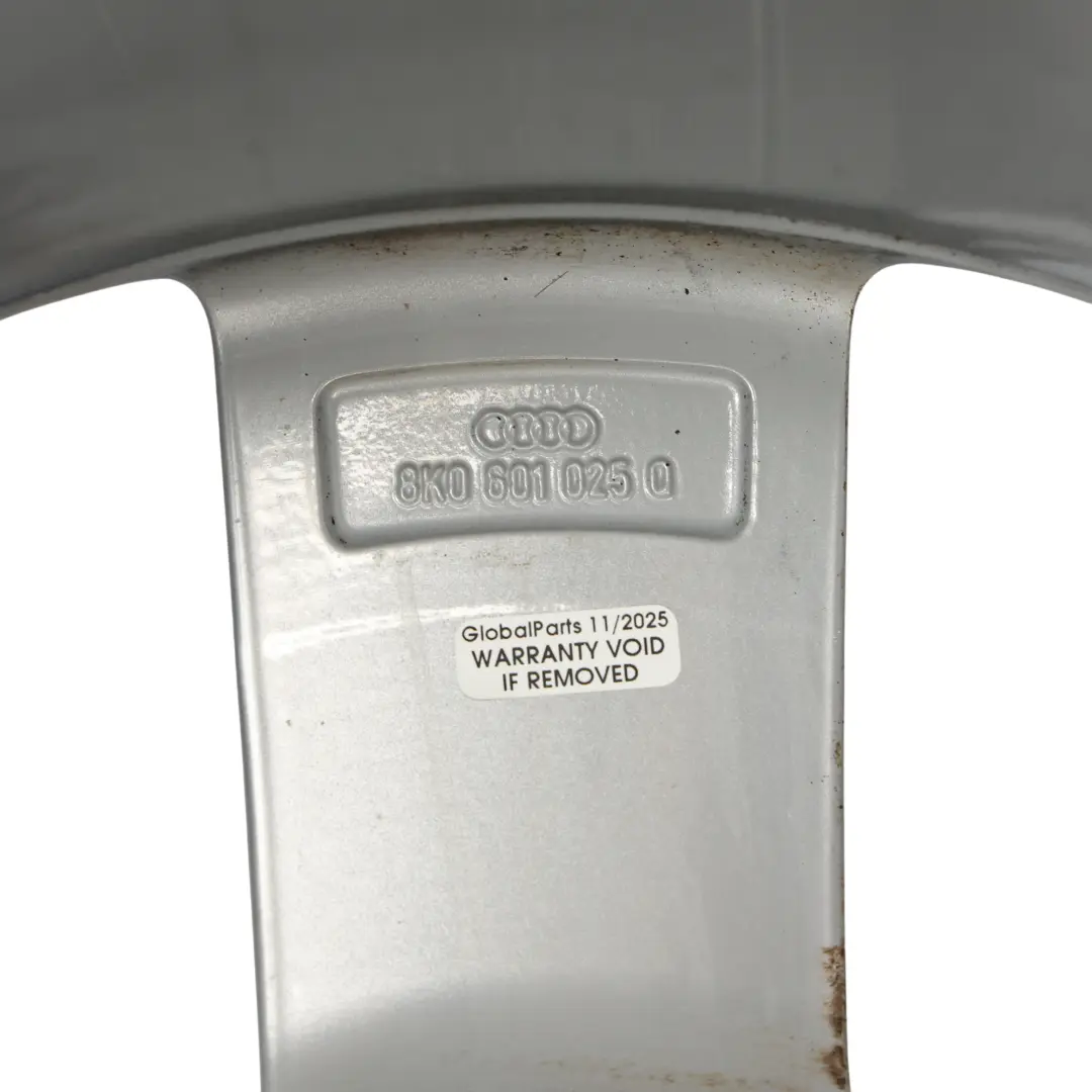 8K Silver Wheel Alloy Rim 18" ET:47 8J Star Spoke to Audi A4 B8 with Part number 8K0601025Q Audi A4 B8 8K Silver Wheel Alloy Rim 18" ET:47 8J Star Spoke - SKU 8K0601025Q-4 - Part number 8K0601025Q