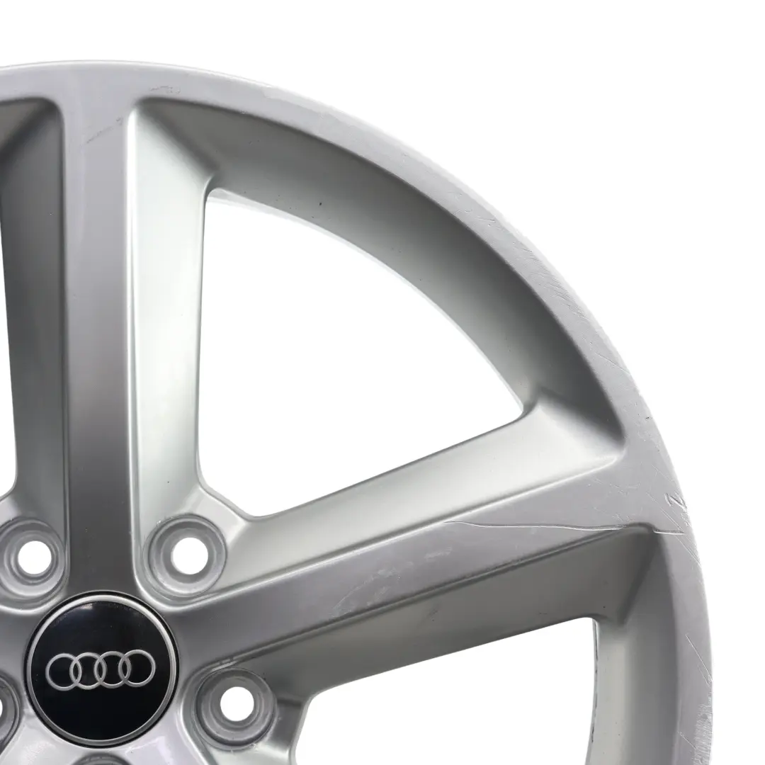 Audi A4 B8 8K Silver Wheel Alloy Rim 18" ET:47 8J Star Spoke - SKU 8K0601025Q-4 - Part number 8K0601025Q