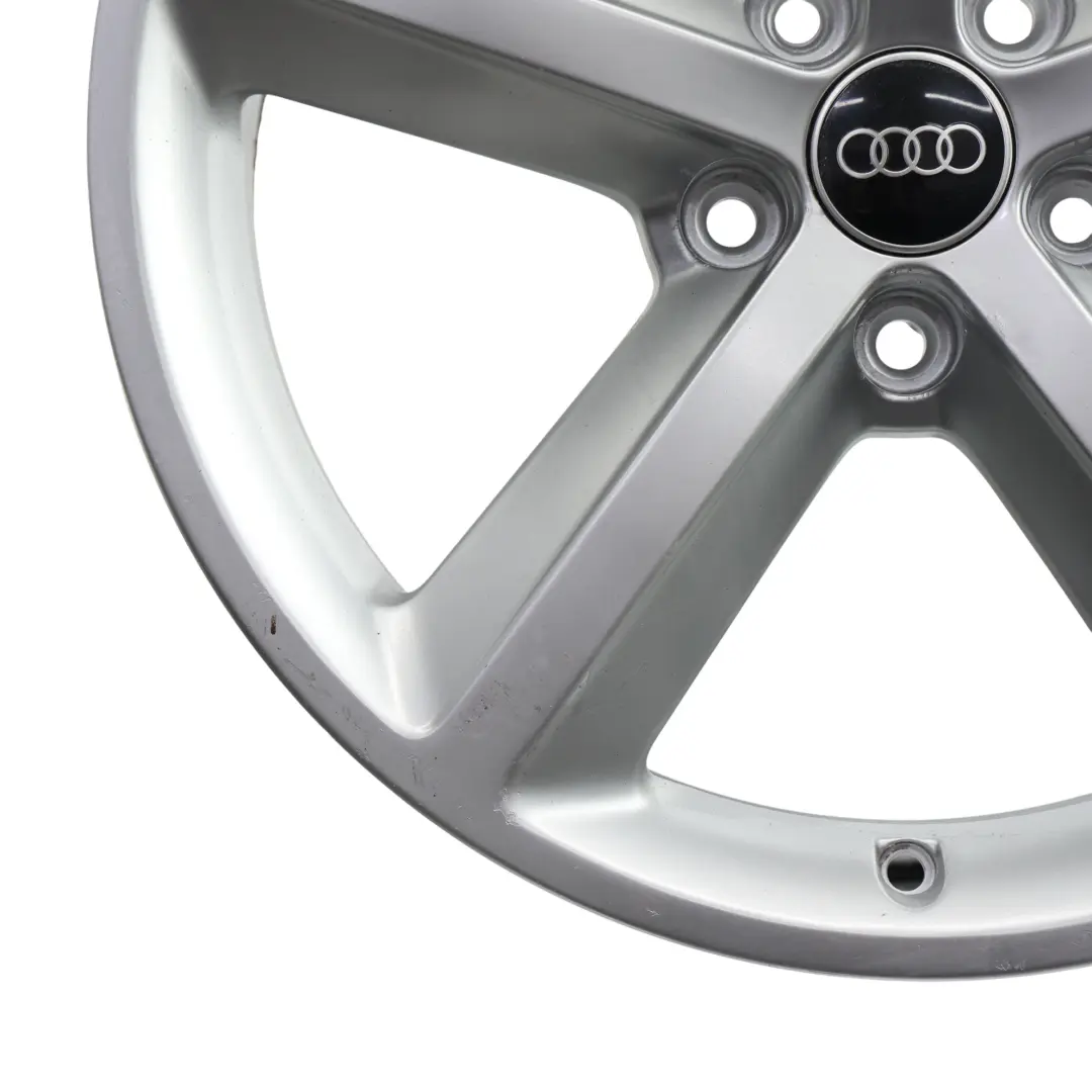 Audi A4 B8 8K Silver Wheel Alloy Rim 18" ET:47 8J Star Spoke - SKU 8K0601025Q-4 - Part number 8K0601025Q