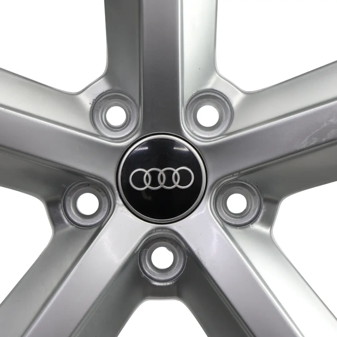 Audi A4 B8 8K Silver Wheel Alloy Rim 18" ET:47 8J Star Spoke - SKU 8K0601025Q-4 - Part number 8K0601025Q