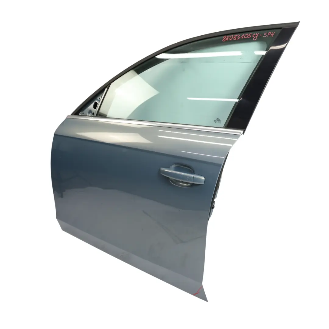 Audi A4 B8 Front Door Left N/S Sphere Blue Metallic - X5X - SKU 8K0831051J-SPH - Part number 8K0831051J