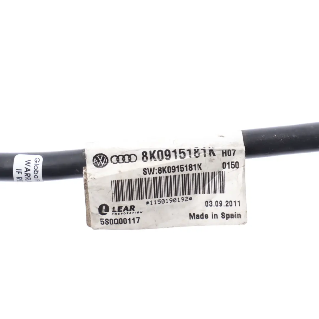 Wiring Harness Cable Loom Connector 2.5 TFSI to Audi RS3 8P Battery with Part number 8K0915181K Audi RS3 8P Battery Wiring Harness Cable Loom Connector 2.5 TFSI - SKU 8K0915181K - Part number 8K0915181K