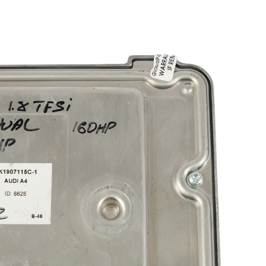 Audi A4 B8 1.8 TFSI CDHA 160CH Utilisation Calculateur Moteur Manuel - SKU 8K1907115C-1 - Numéro de pièce 8K1907115C