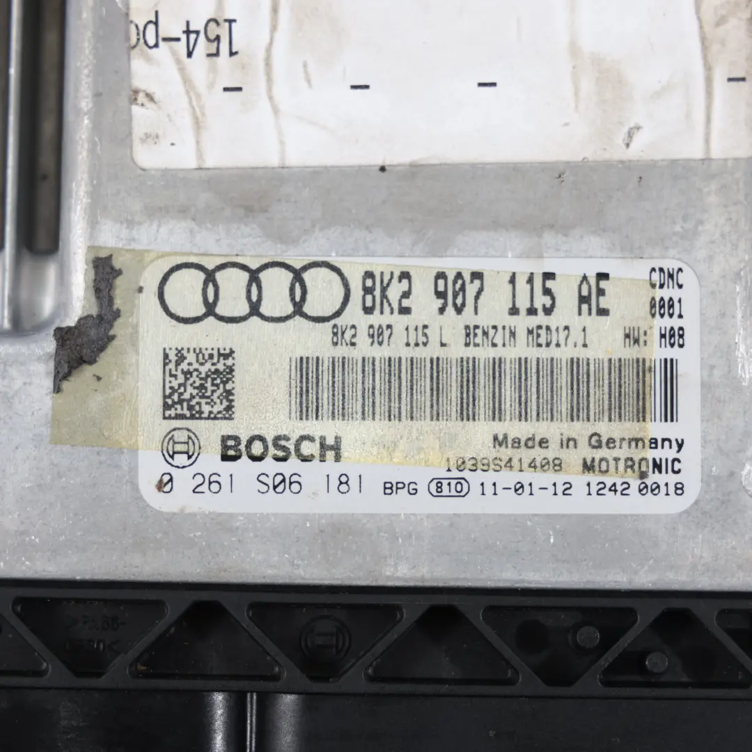 Audi A4 B8 A5 8F 2.0TFSI CDNC 211HP Engine Unit ECU Manual - SKU 8K2907115AE-1 - Part number 8K2907115AE