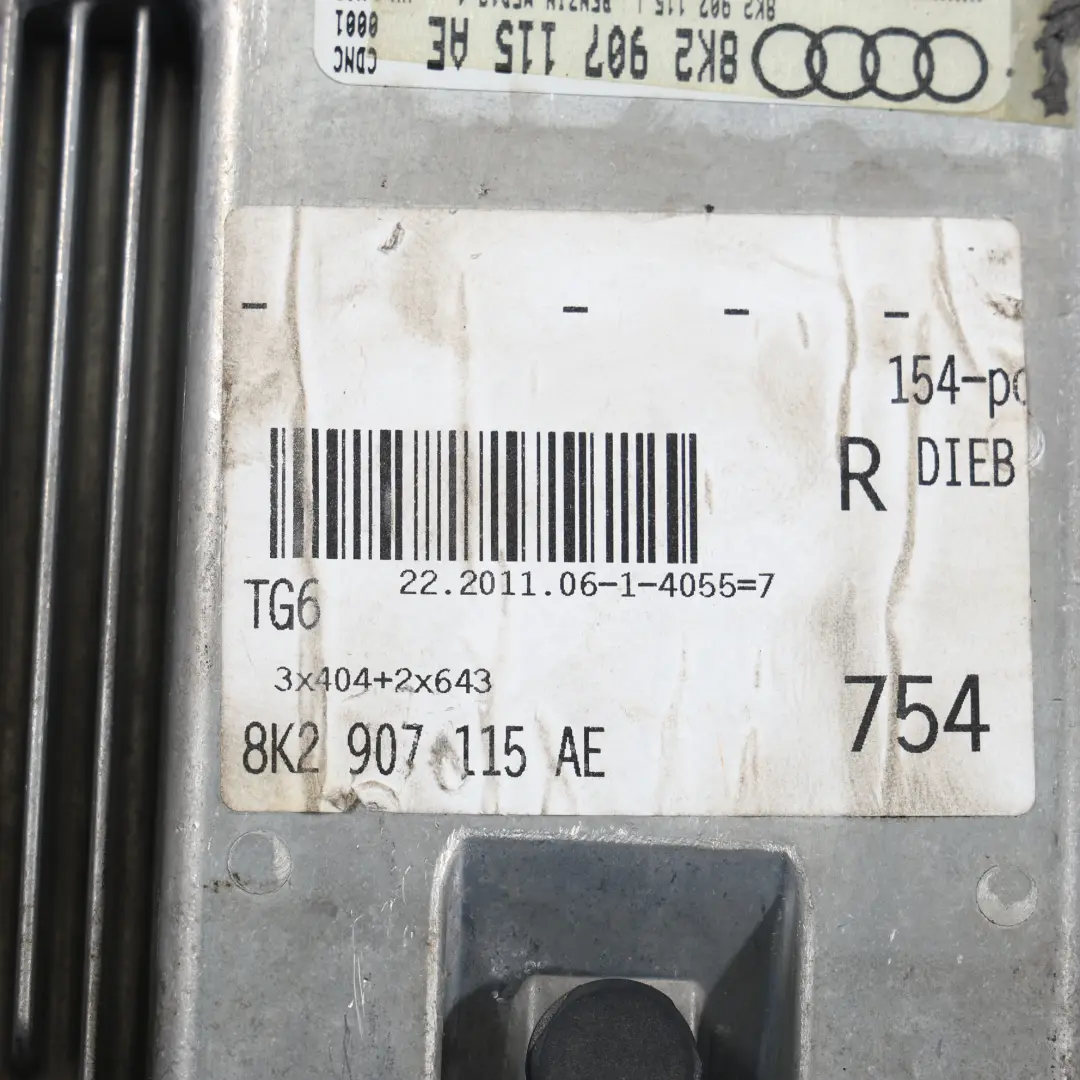 Audi A4 B8 A5 8F 2.0TFSI CDNC 211HP Komputer Silnika Manual - SKU 8K2907115AE-1 - Numer Części 8K2907115AE