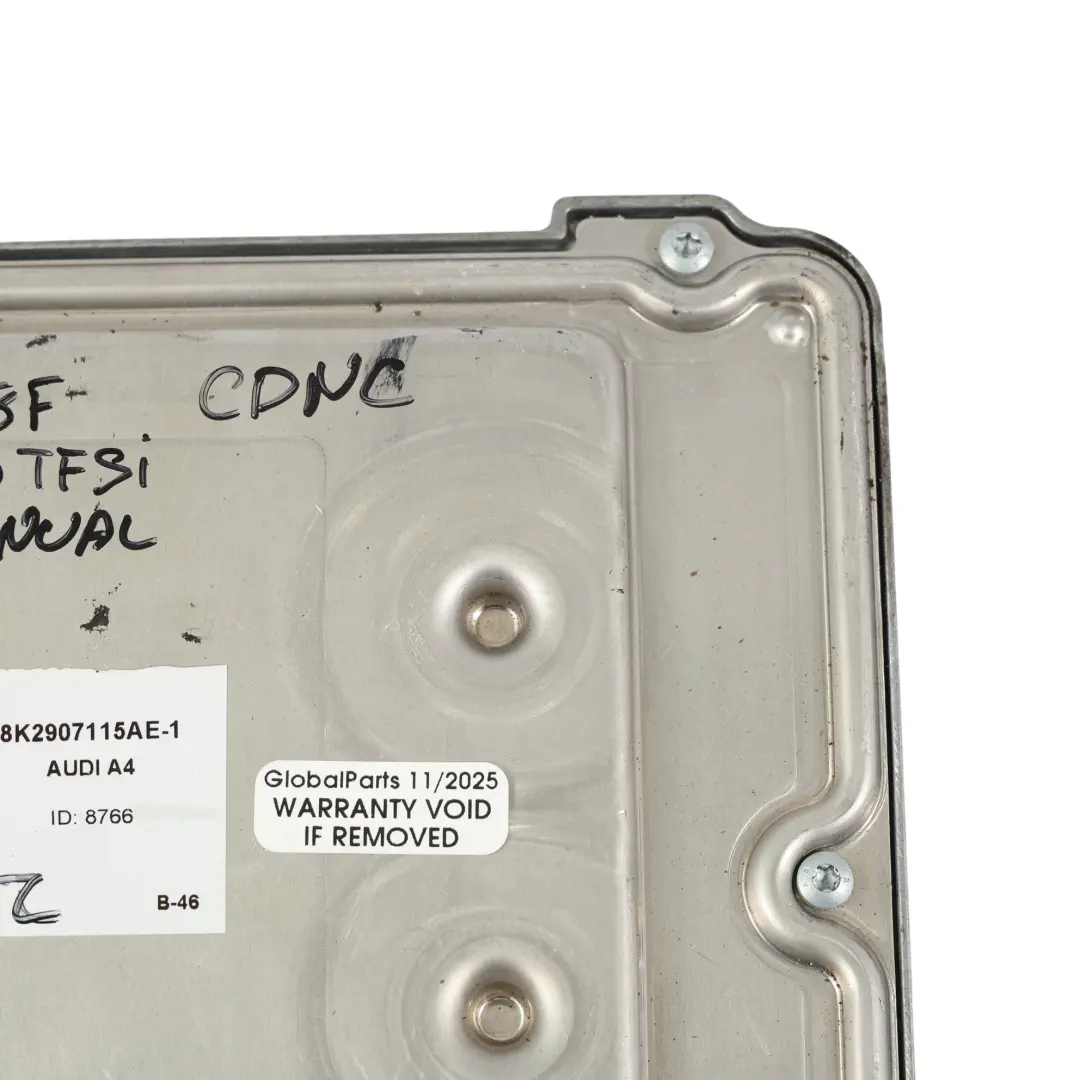 Audi A4 B8 A5 8F 2.0TFSI CDNC 211HP Motoreinheit ECU Schalt Getriebe - SKU 8K2907115AE-1 - Teilenummer 8K2907115AE