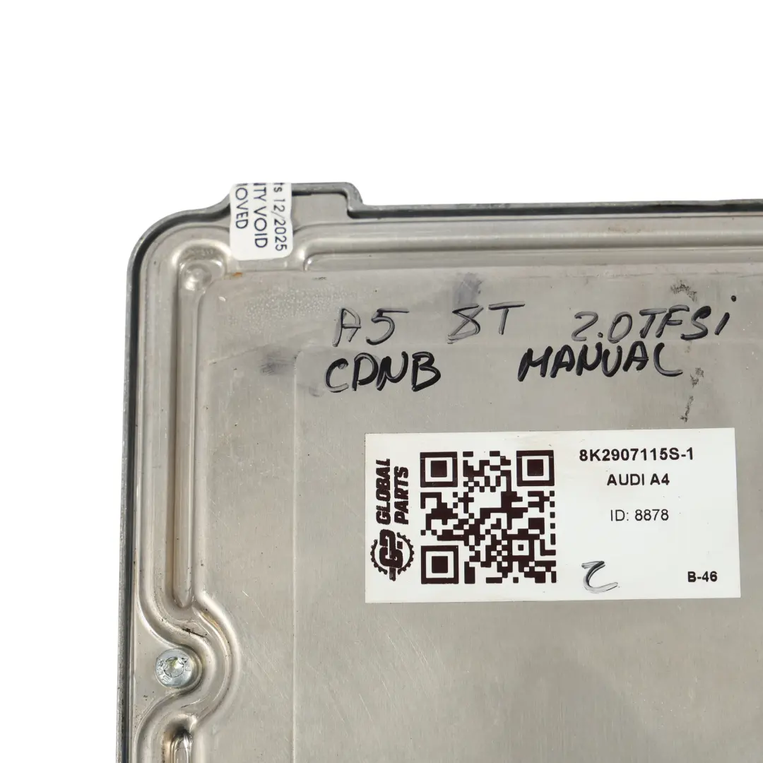 8K A5 8T 2.0 TFSI CDNB 180HP Control Del Motor ECU Manual para Audi A4 B8 con número de pieza 8K2907115S Audi A4 B8 8K A5 8T 2.0 TFSI CDNB 180HP Control Del Motor ECU Manual - SKU 8K2907115S-1 - Número de pieza 8K2907115S