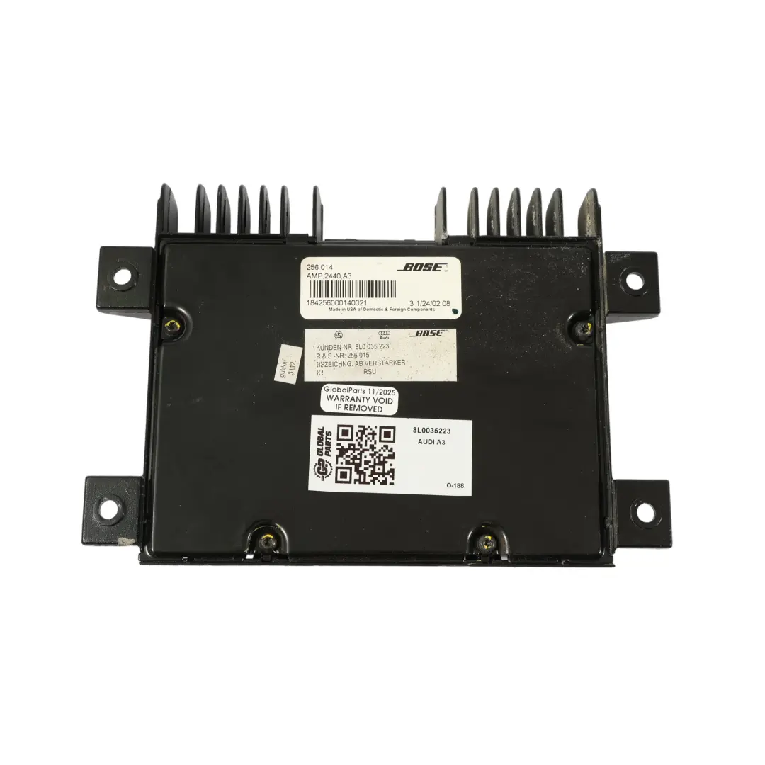 8L Modulo Di Controllo Dell'Unità Amplificatore Audio BOSE per Audi A3 con numero di parte 8L0035223 Audi A3 8L Modulo Di Controllo Dell'Unità Amplificatore Audio BOSE - SKU 8L0035223 - Numero di parte 8L0035223