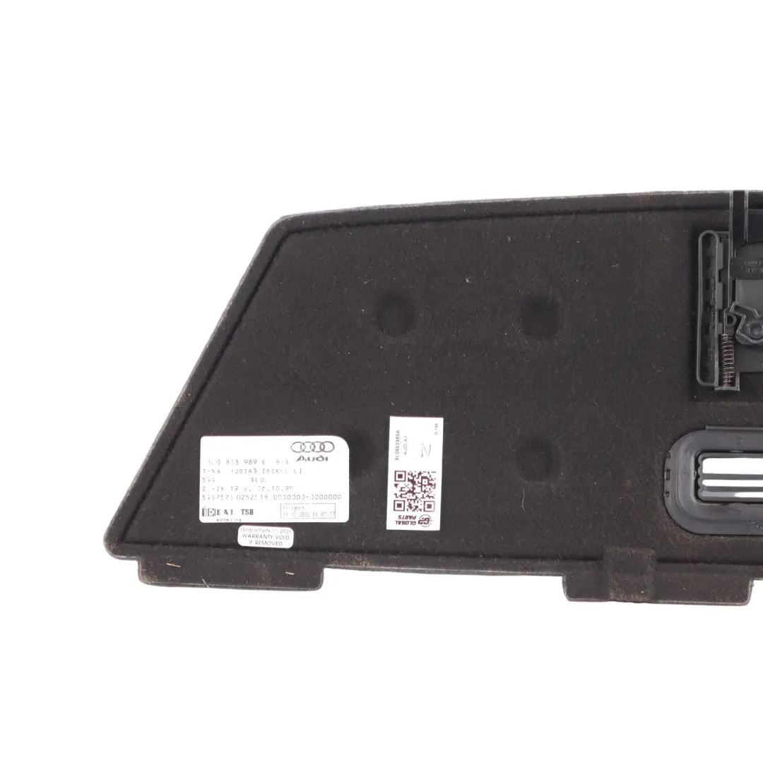 8L Trunk Lid Boot Luggage Compartment Trim Cover Left N/S to Audi A3 with Part number 8L0863989A Audi A3 8L Trunk Lid Boot Luggage Compartment Trim Cover Left N/S - SKU 8L0863989B - Part number 8L0863989A