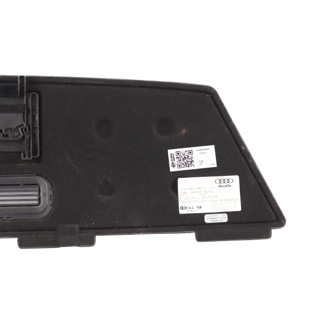 8L Trunk Lid Boot Luggage Compartment Trim Cover Right O/S to Audi A3 with Part number 8L0863990A Audi A3 8L Trunk Lid Boot Luggage Compartment Trim Cover Right O/S - SKU 8L0863990A - Part number 8L0863990A