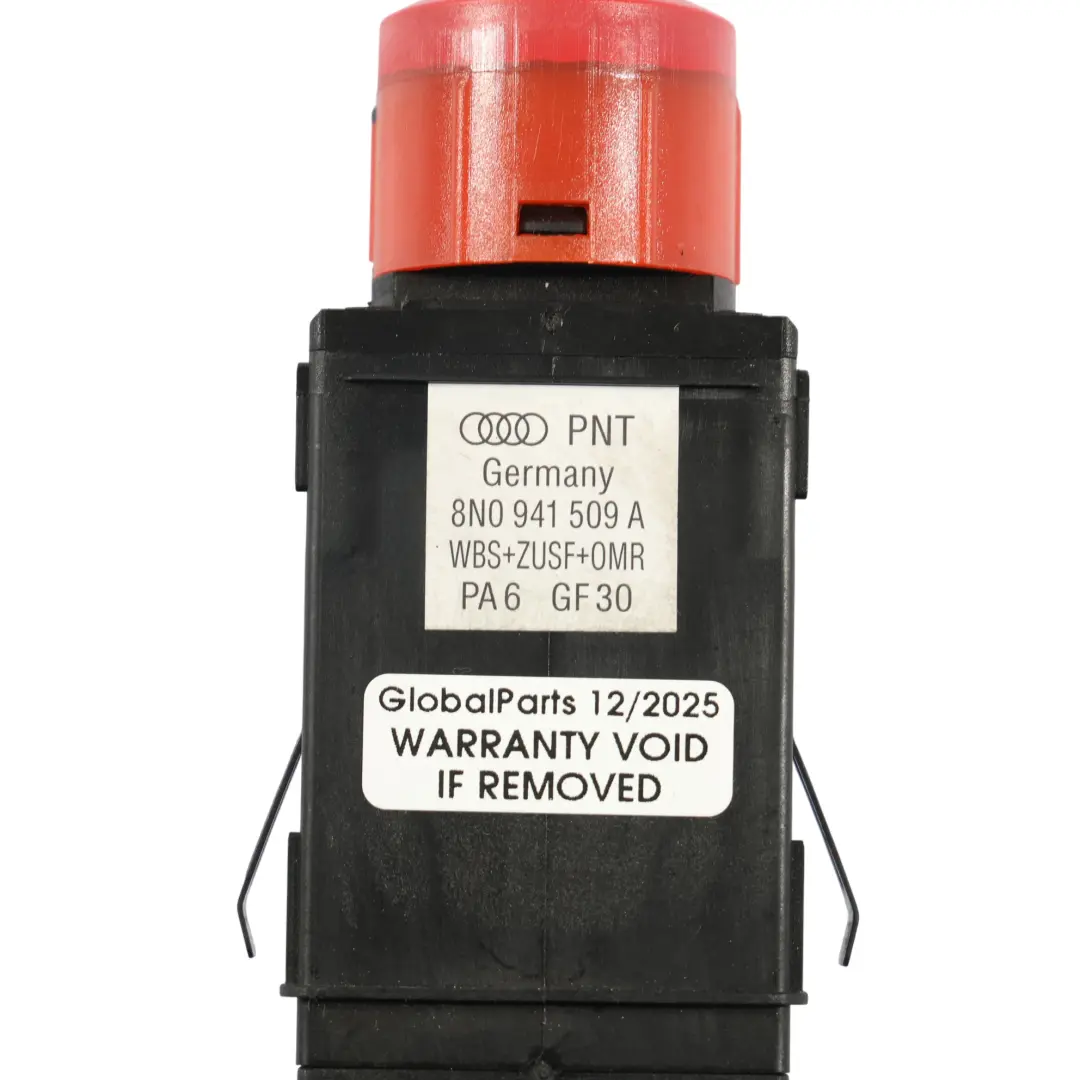 8N Sistema Di Avviso Di Pericolo Pulsante Luce Di Emergenza per Audi TT con numero di parte 8N0941509A Audi TT 8N Sistema Di Avviso Di Pericolo Pulsante Luce Di Emergenza - SKU 8N0941509A - Numero di parte 8N0941509A