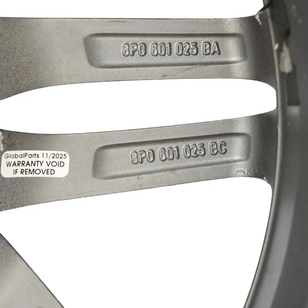 Leichtmetallfelge Silber 18" 7,5J ET:55 8P0601025C für Audi A3 8P mit Teilenummer 8P0601025BC Audi A3 8P Leichtmetallfelge Silber 18" 7,5J ET:55 8P0601025C - SKU 8P0601025BC-1 - Teilenummer 8P0601025BC