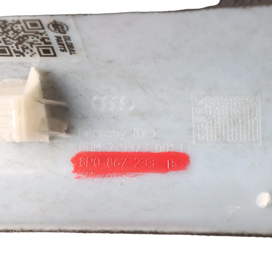 Intérieur Montant A Ciel De Toit Gauche pour Audi A3 8P à propos du numéro de pièce 8P0867233B Audi A3 8P Intérieur Montant A Ciel De Toit Gauche - SKU 8P0867233B-1 - Numéro de pièce 8P0867233B