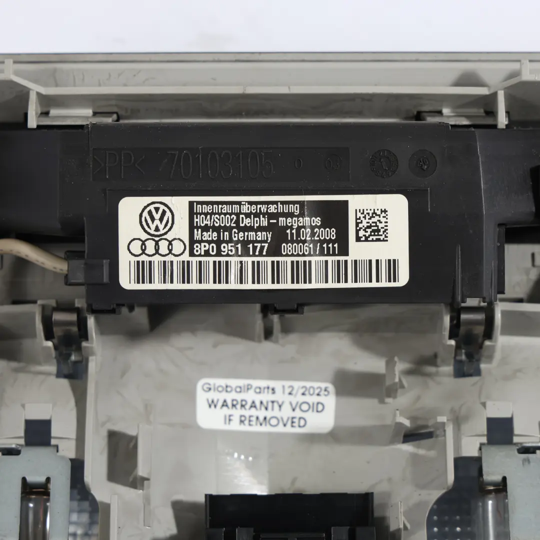 Audi A3 8P Plafonnier Intérieur Lampe Éclairage Courtoisie Avant - SKU 8P0951177-6 - Numéro de pièce 8P0951177