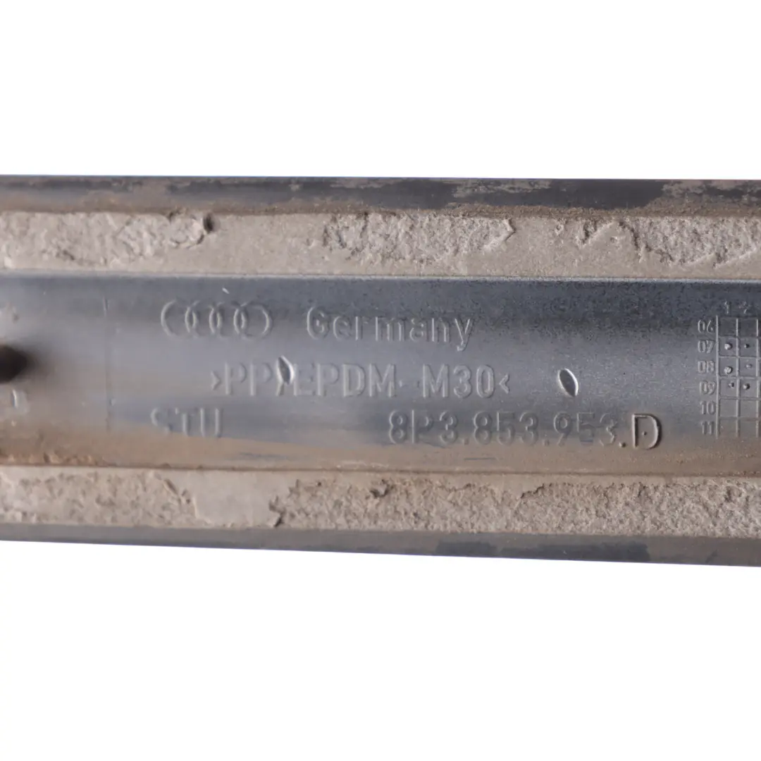 Audi A3 8P Door Trim Strip Cover Panel Front Left N/S Side Brilliant Black-Y9B - SKU 8P3853953D-BBL - Part number 8P3853953D