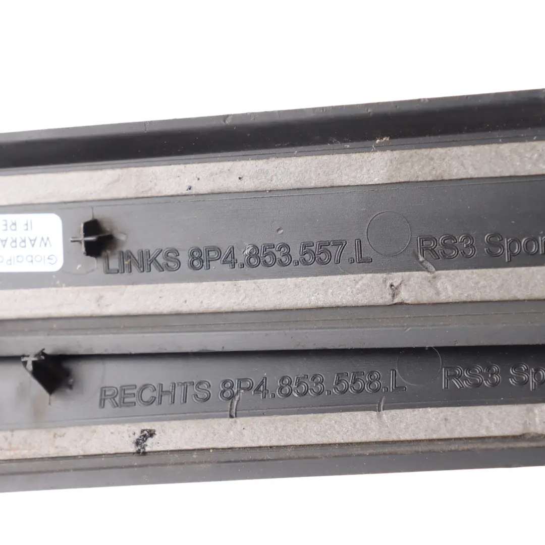 Moldura Umbral Puerta Juego Delantero Trasero para Audi RS3 8P con número de pieza 8P4853491L Audi RS3 8P Moldura Umbral Puerta Juego Delantero Trasero - SKU 8P4853491L-1 - Número de pieza 8P4853491L