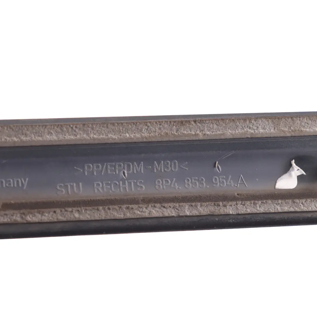 Sportback Door Strip Front Right O/S Lava Grey - Z7L to Audi A3 8P with Part number 8P4853954A Audi A3 8P Sportback Door Strip Front Right O/S Lava Grey - Z7L - SKU 8P4853954A-LAG - Part number 8P4853954A