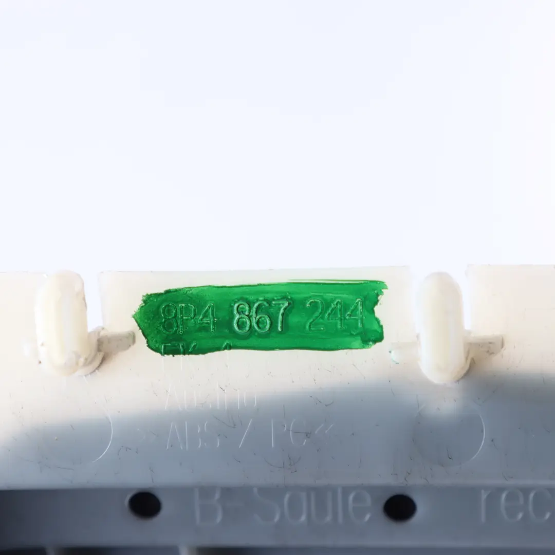 B-Pillar Columna Recubrimiento Panel Negro Derecha para Audi A3 8P con número de pieza 8P4867244 Audi A3 8P B-Pillar Columna Recubrimiento Panel Negro Derecha - SKU 8P4867244-1 - Número de pieza 8P4867244